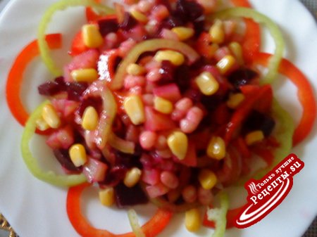 Салат со свеклы с овощами(вариант)