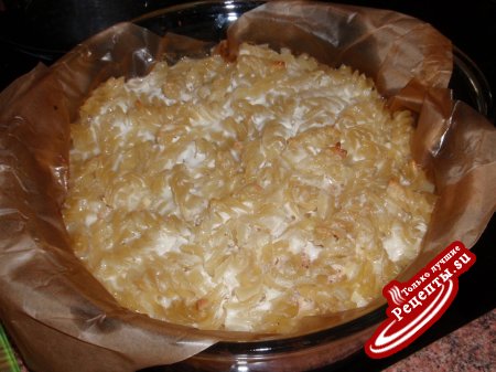 Запеканка "Фантазия" с клубничным соусом