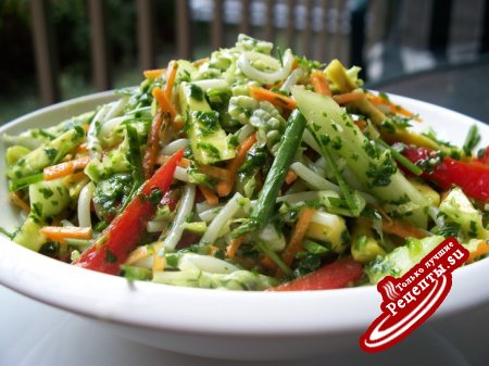 Салат овощной с рисовой лапшой. Полезно - Вкусный /Вариант !!!!