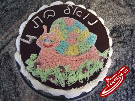 Детский шоколадный торт "Улитка"