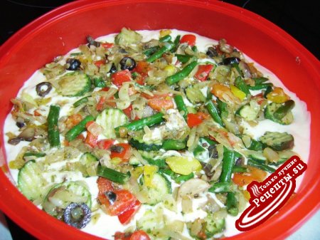 Пирог заливной с овощами "Mediterrane"