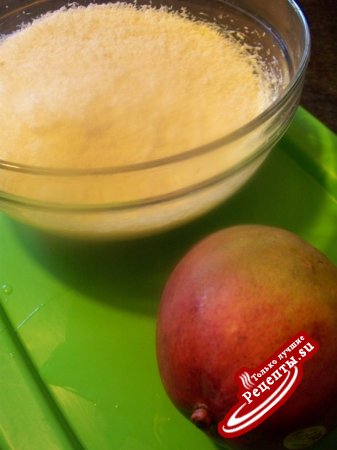 Печенье кокосовое с орехами и манго.