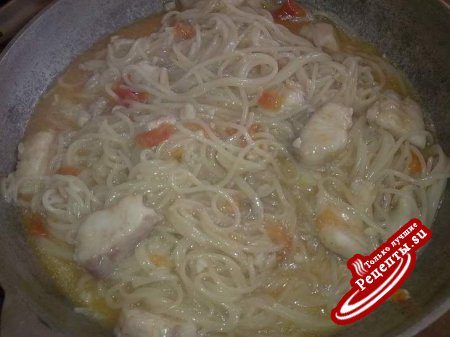 Спагетти в рыбном соусе "Итальяно"