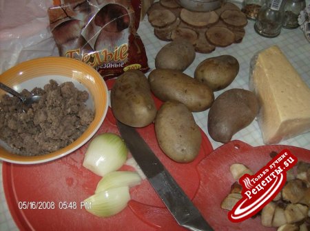 фаршированные картофельные лодочки