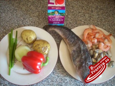 Суп с морепродуктами сливочный "Средиземноморский"