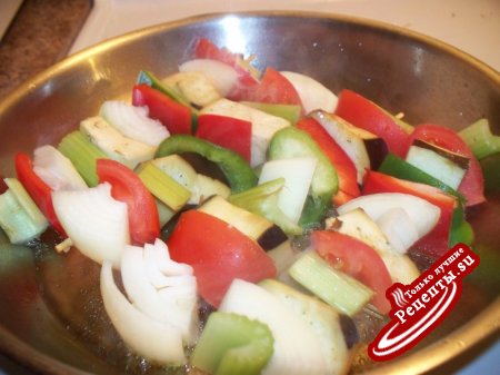 Шашлык овощной на сковороде за 5 минут.