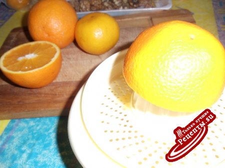 Торт с апельсиновым сиропом под ореховой глазурью