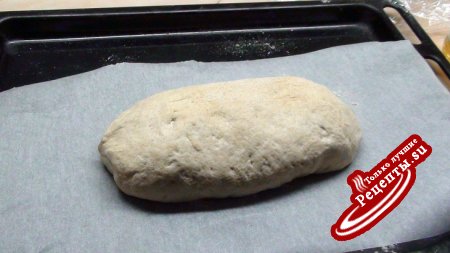 Пресный тосканский хлеб. (Серый, формованный на закваске.)