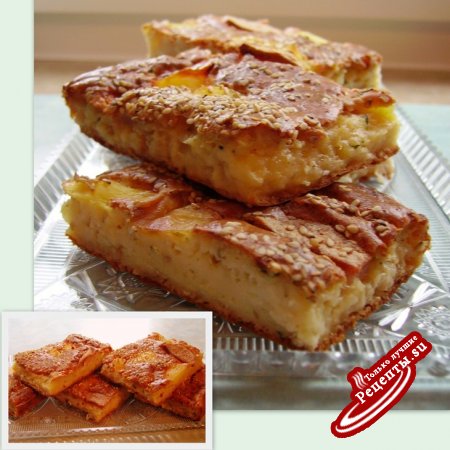 Сырно-кабачковая лепёшка/пирог/хлеб/запеканка с кунжутом