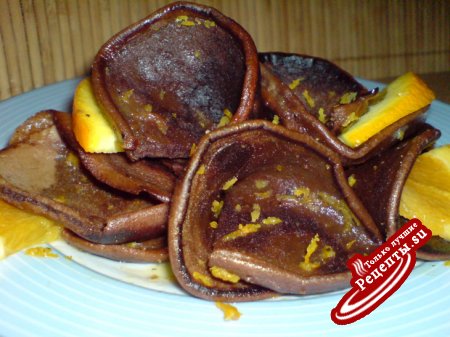 Шоколадные оладьи с апельсиновым маслом