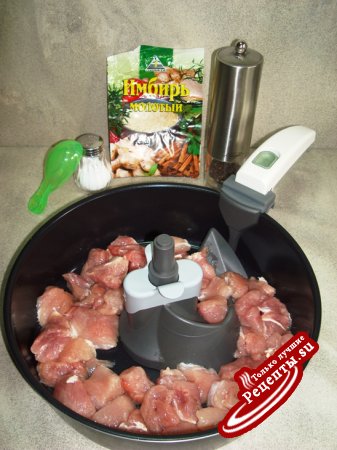 Мясо по-мадагаскарски, приготовленное в призовой фритюрнице Tefal~ActiFry.