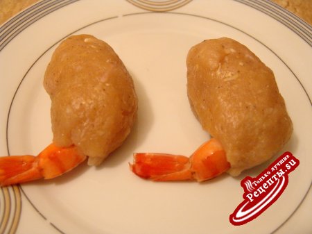 Куриные зразы с креветками