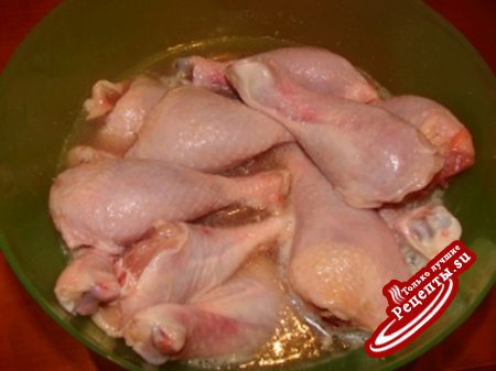 Куриные голени в пивном маринаде