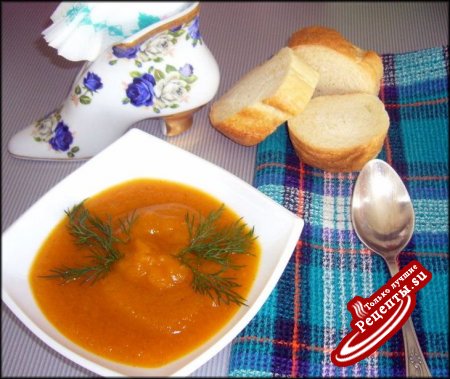 Суп-пюре из тыквы с мятой