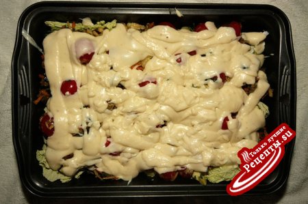 Запечёные овощи под соусом Бешамель