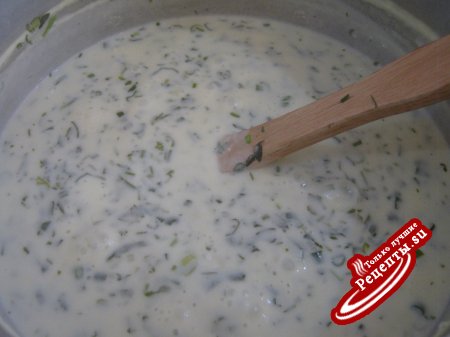 Густой суп c йогуртом -"Посыпанный пеплом" (ash dough)