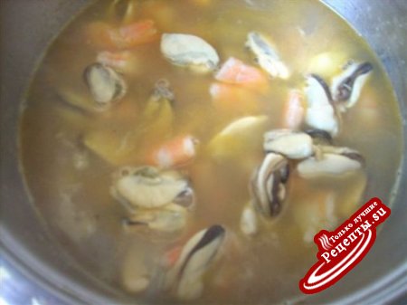 Суп с морепродуктами сливочный "Средиземноморский"