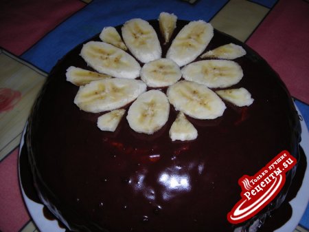Торт "Шоколадно - банановый купол"