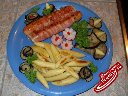 Шупфнудельн с гарниром (Schupfnudeln mit Beilagen)