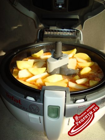 Мясо по-мадагаскарски, приготовленное в призовой фритюрнице Tefal~ActiFry.