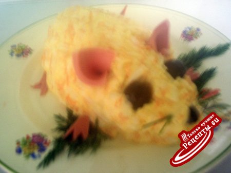 Сырный салат "Мышка"