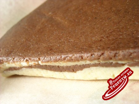 Слоеное шоколадное печенье