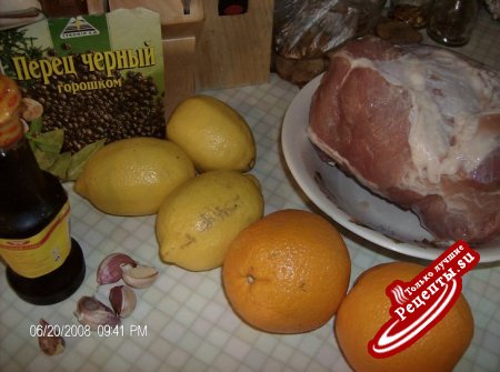 Шашлык из свинины в лимонно-апельсиновом маринаде