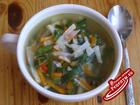 Азиатский суп с сырой говядиной