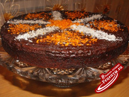 Шоколадно-кокосовый торт (без муки)