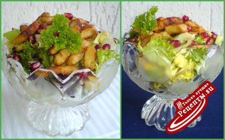 Салат "Идиллия" с манго и куриным филе