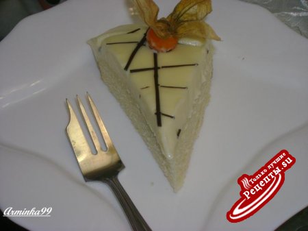 Трюфельный пирог из белого шоколада и творога