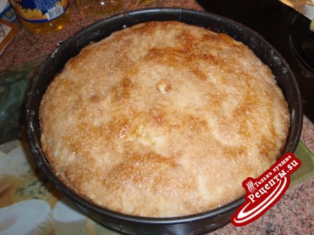 Яблочный пирог с кремом