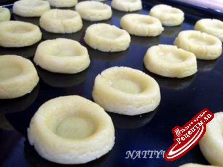 Птифуры "Ватрушки с шоколадным и белковым кремами"