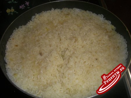 Запеканочка рисовая с курятинкой и сыром:)