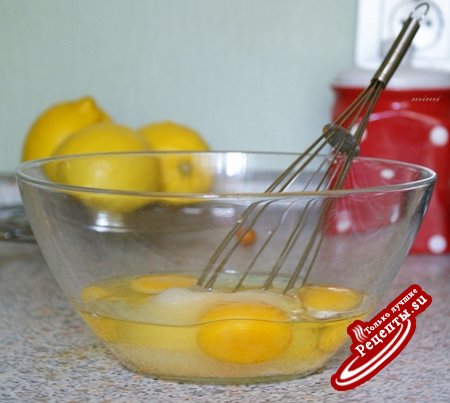 ореховый пай с лимонным кремом и тоффи