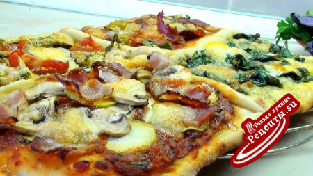 Пицца «Четыре вкуса» Pizza Quattro Gusti.