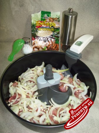 Мясо по-мадагаскарски, приготовленное в призовой фритюрнице Tefal~ActiFry.