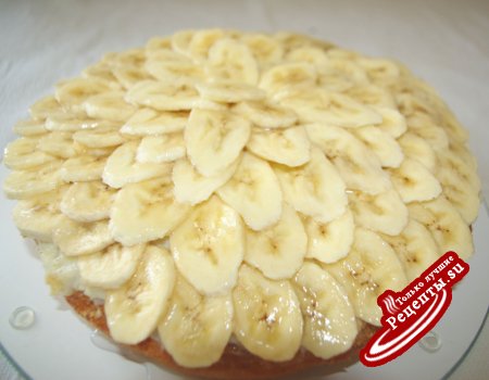 Банановый пирог с ванильным пудинговым кремом