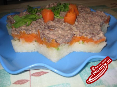 Салат"Рождественская звезда"