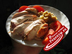 Пряная курица с апельсинами