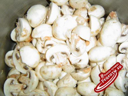 Винегрет со свеже-маринованными грибами