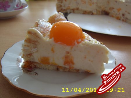 Абрикосовый торт без выпечки