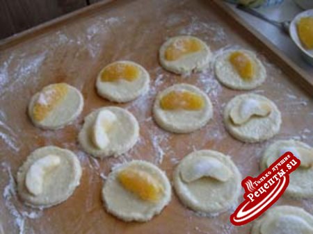 Творожные пирожки с апельсинами
