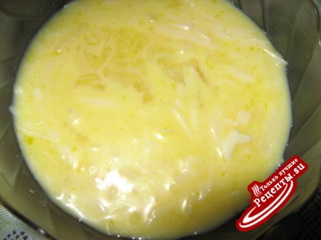 Сырный суп с сырной лапшой