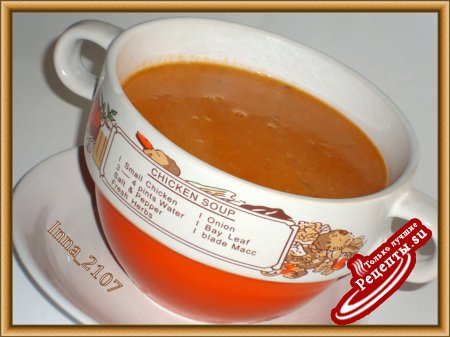 Суп - пюре из красной чечевицы - 102 вариант
