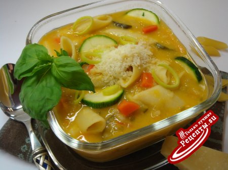 Суп минестроне с овощами за 30 минут (вкусно,сытно и совсем без мяса:) ).