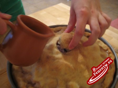 Зур-Бэлиш с бульоном (татарский пирог)