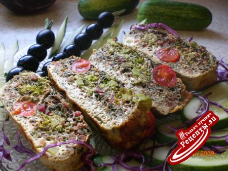 Фритата со свекольной ботвой,брокколи и помидорами черри или Вкусный Овощной омлет