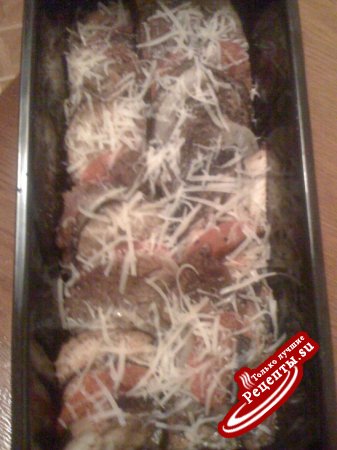 Мясное полено из говяжих и овощных медальонов