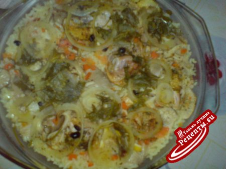 Нежная нутрия с рисом и грибами
